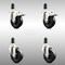 Service Caster 4 Inch 316SS Soft Rubber Swivel 1-1/4 Inch Stem Caster Lock Brake SCC, 2PK SCC-SS316TTLEX20S414-SRS-2-S-2-114 - alternate 1